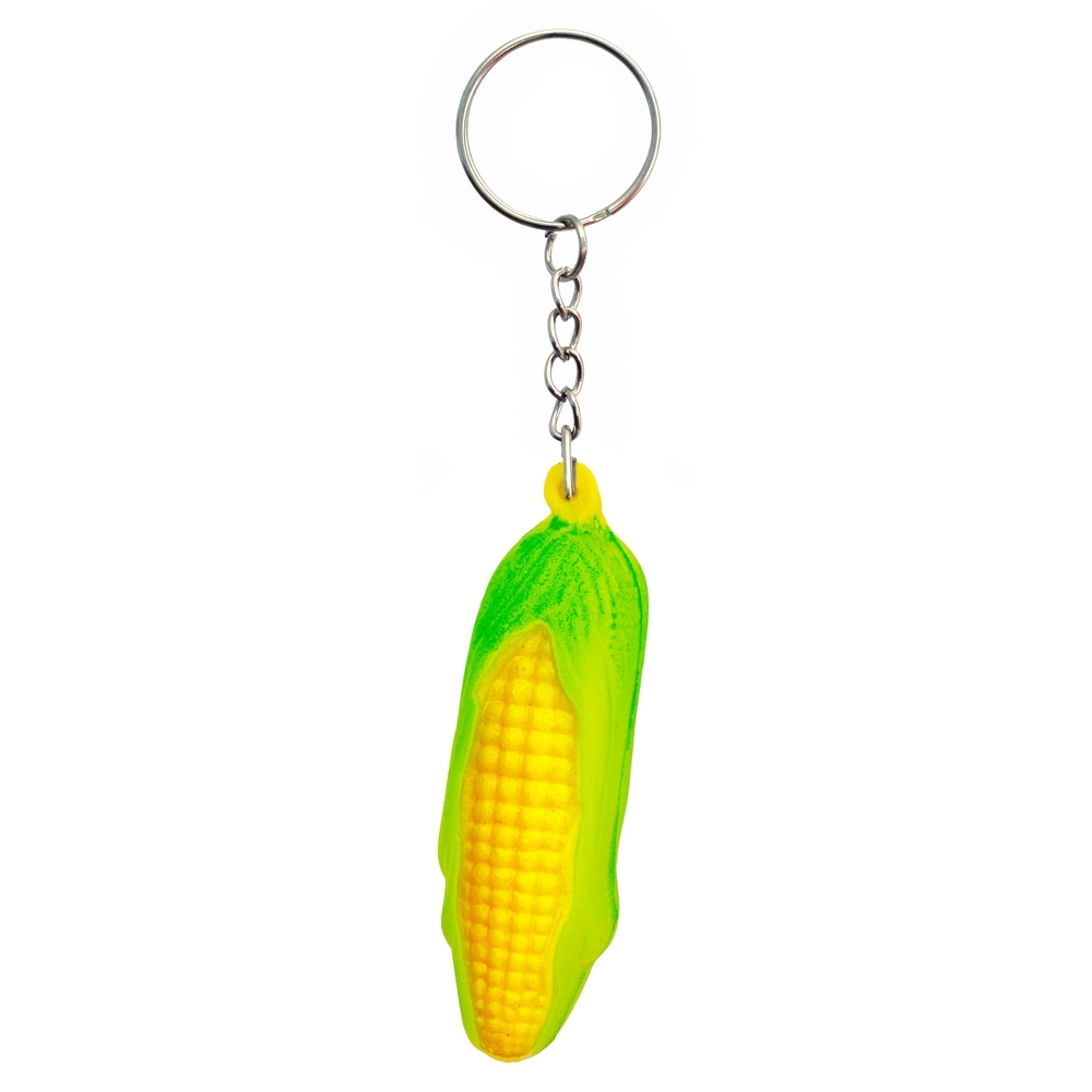 Keyring stress ball corn on the cob yellow