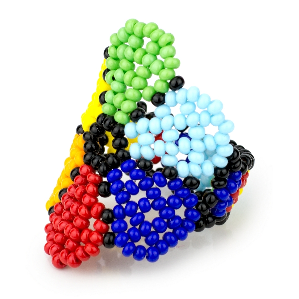 Ring bead colour wheel flower multicoloured