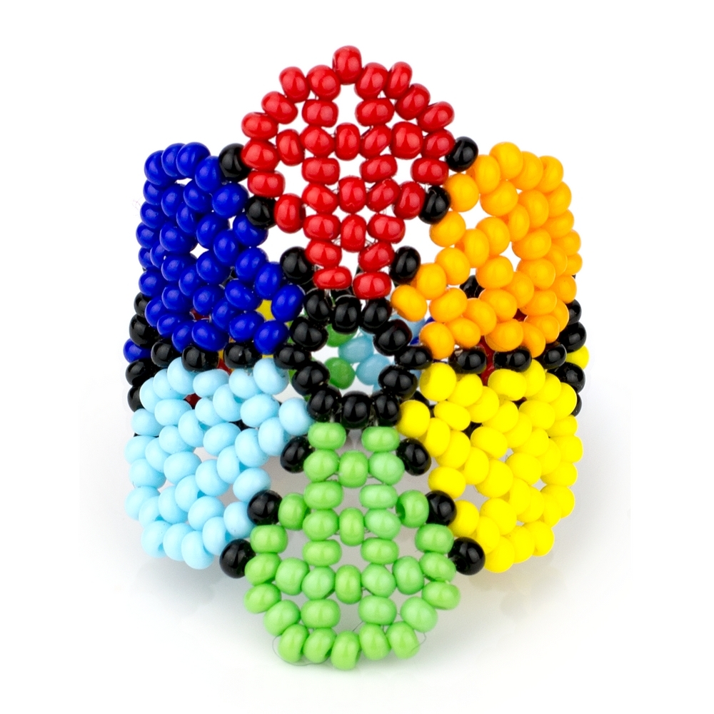 Ring bead colour wheel flower multicoloured - Image 2