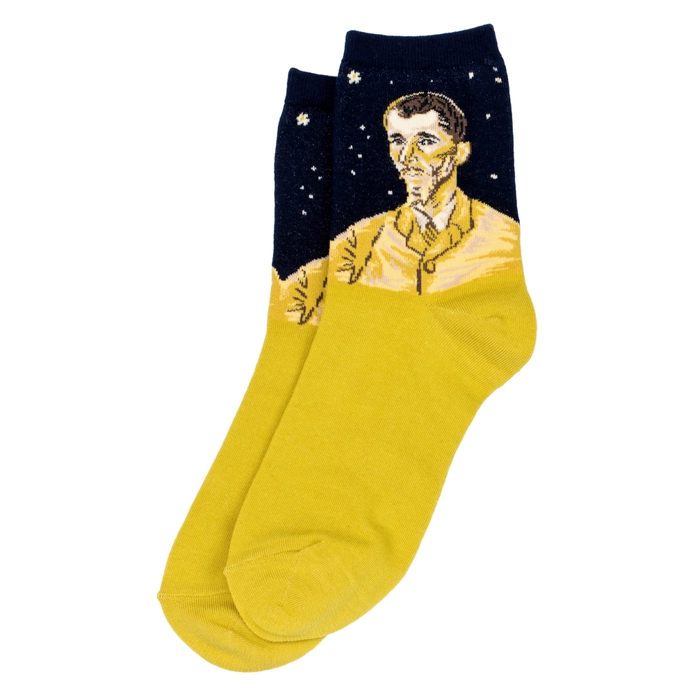 Socks cotton & spandex Van Gogh The Portrait of Eugène Boch yellow & black
