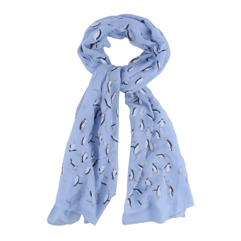 Scarf march of the penguins blue