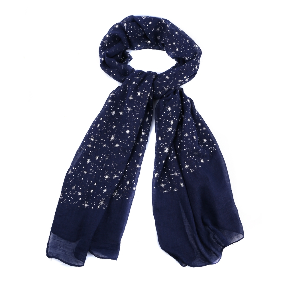 Scarf in the night sky navy