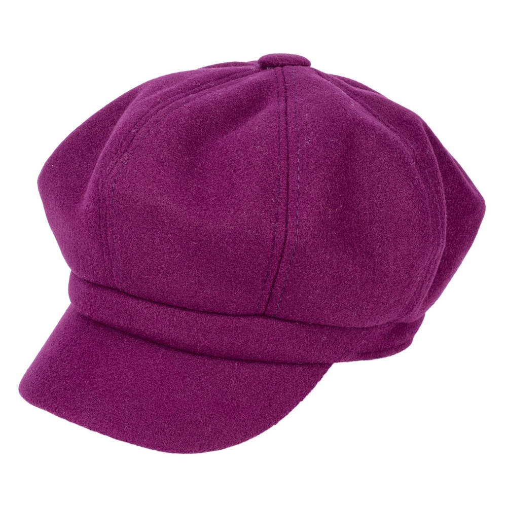 Hat felt plum newsboy purple