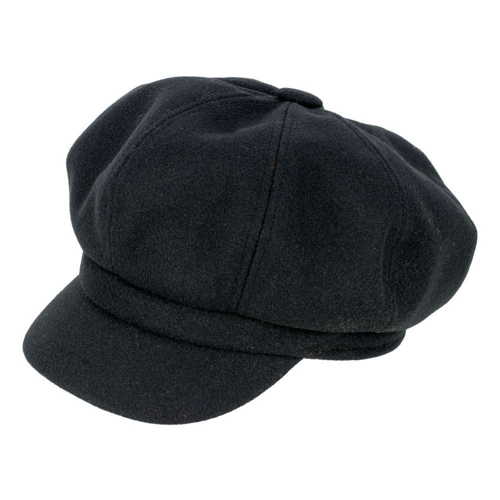 Hat felt newsboy black