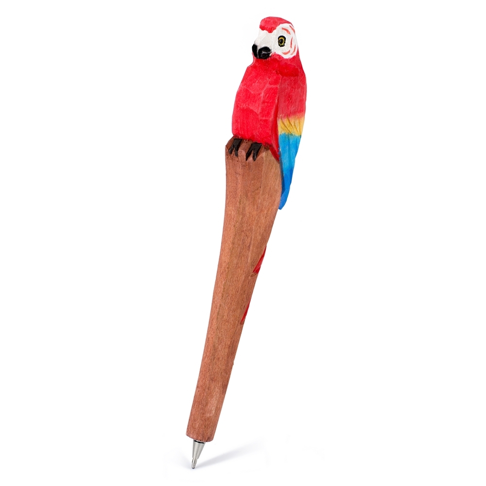 Pen wood parrot red