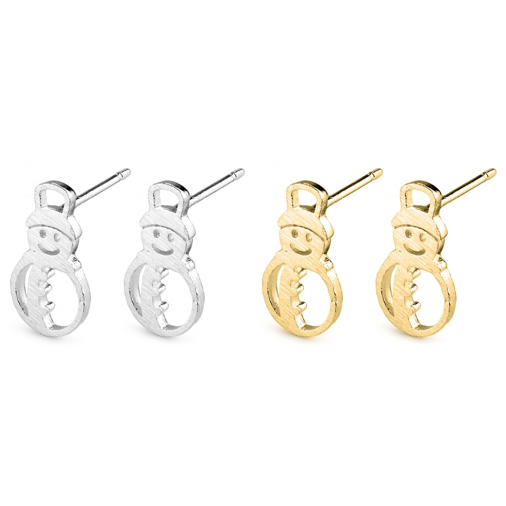 Stud earring snowman