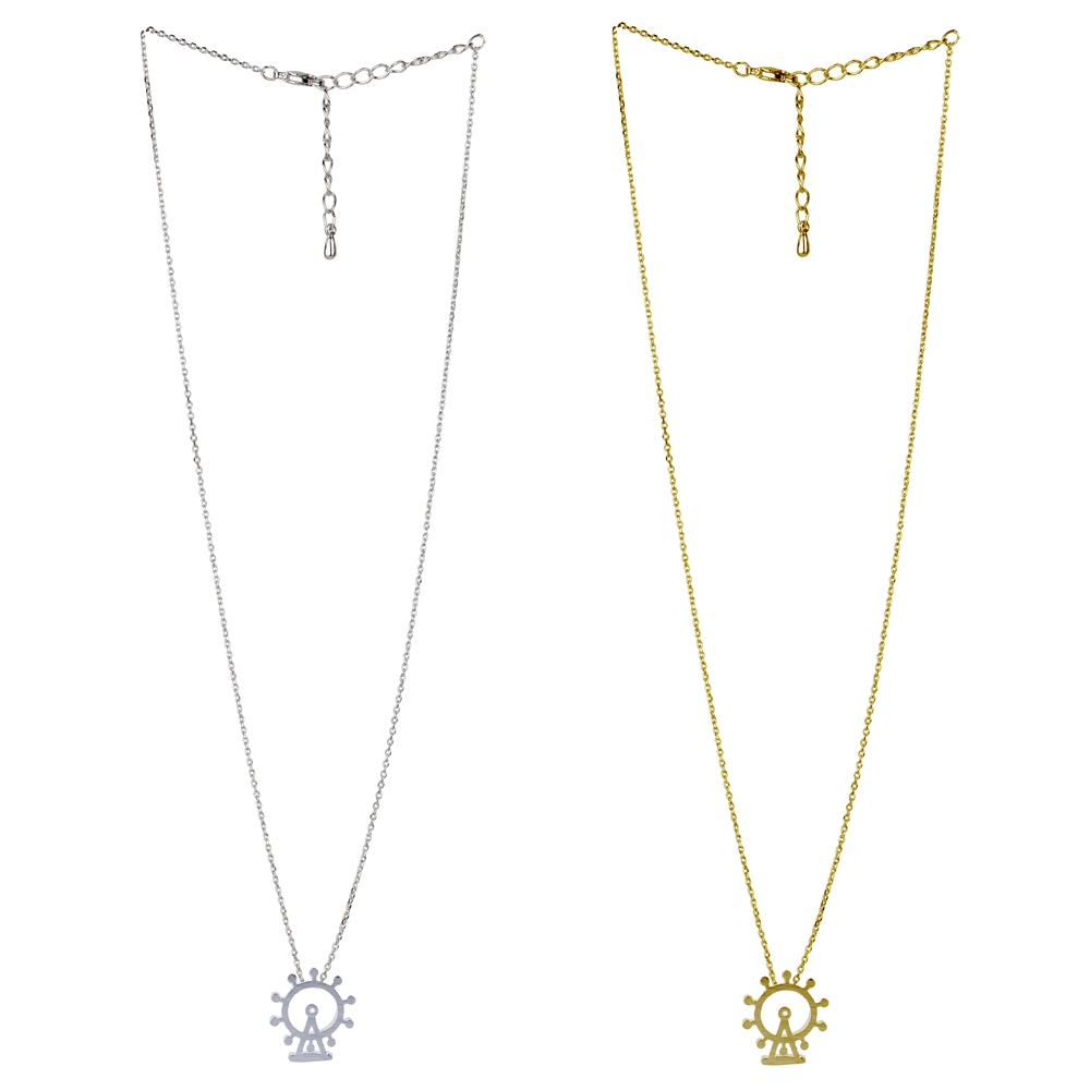 'Any length' necklace with a pendant ferriswheel