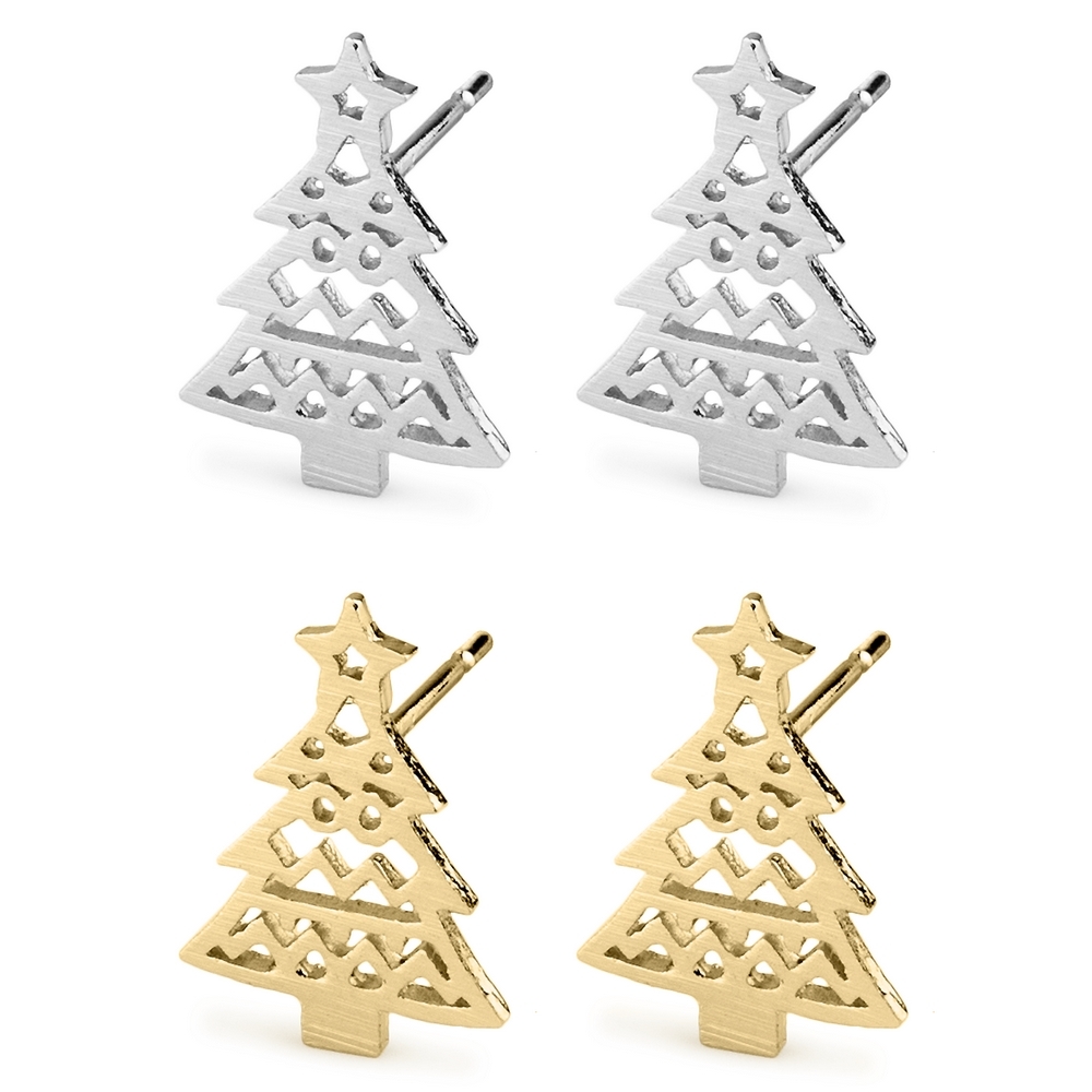 Stud earring christmas tree