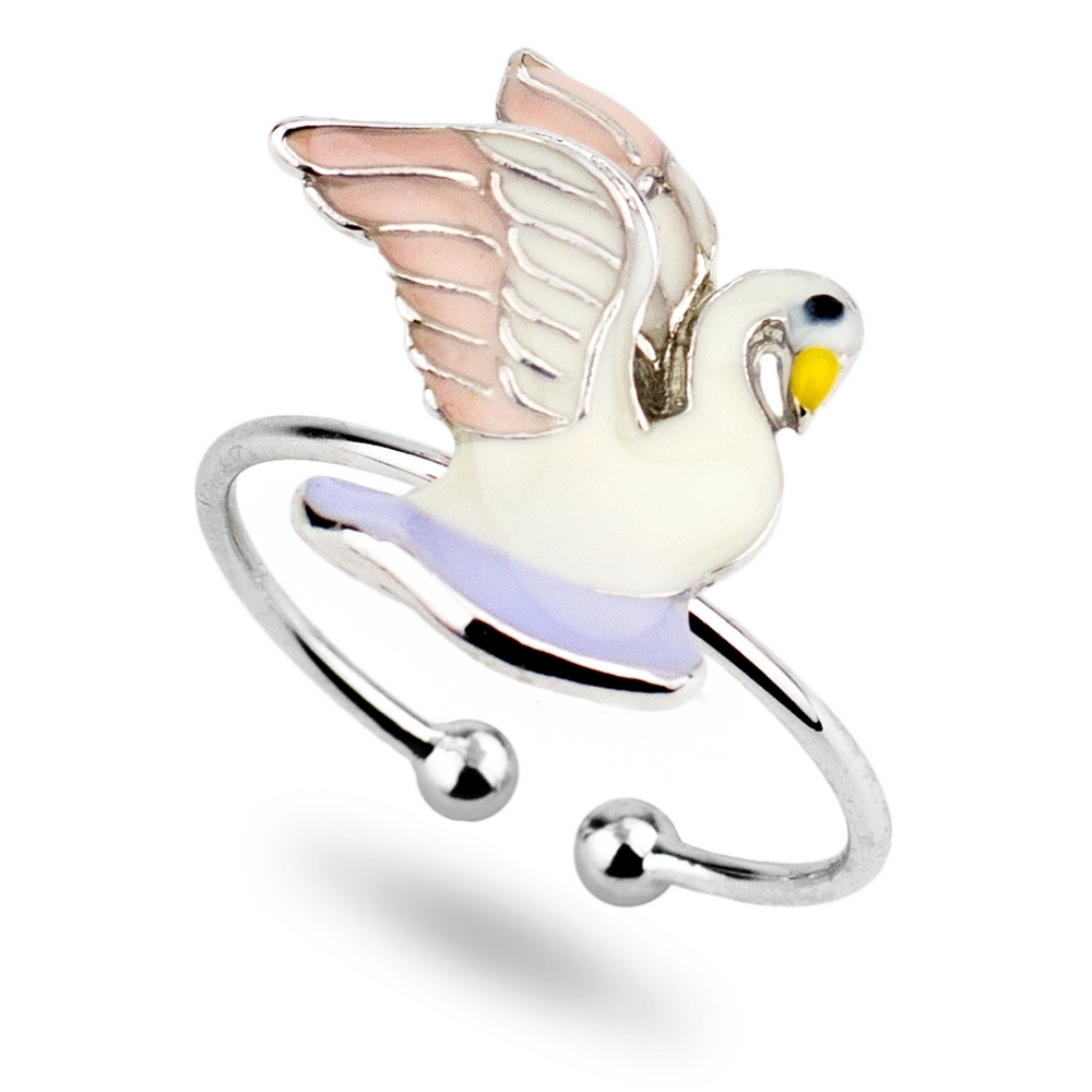 Ring enamel swan