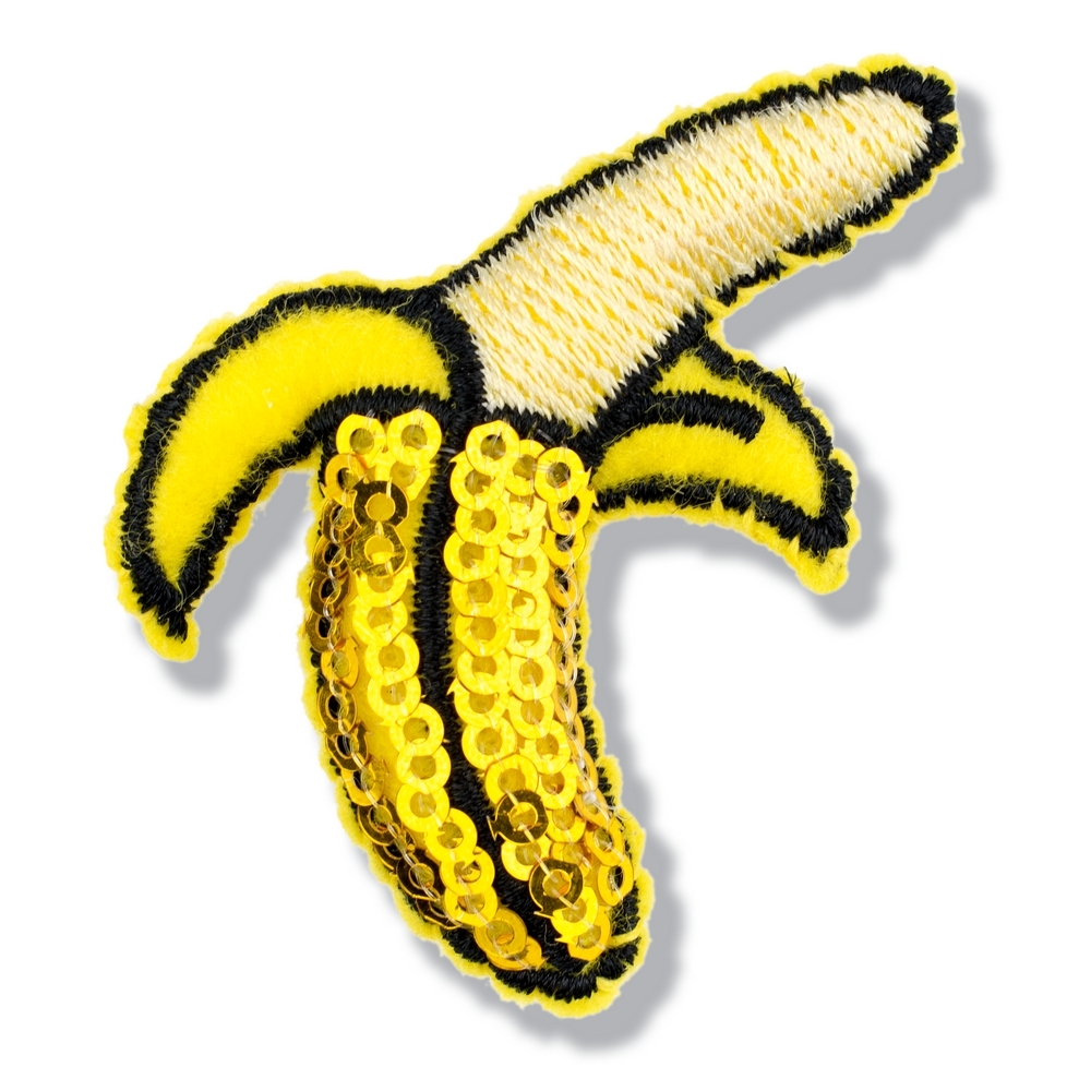 Brooch fabric sequin banana