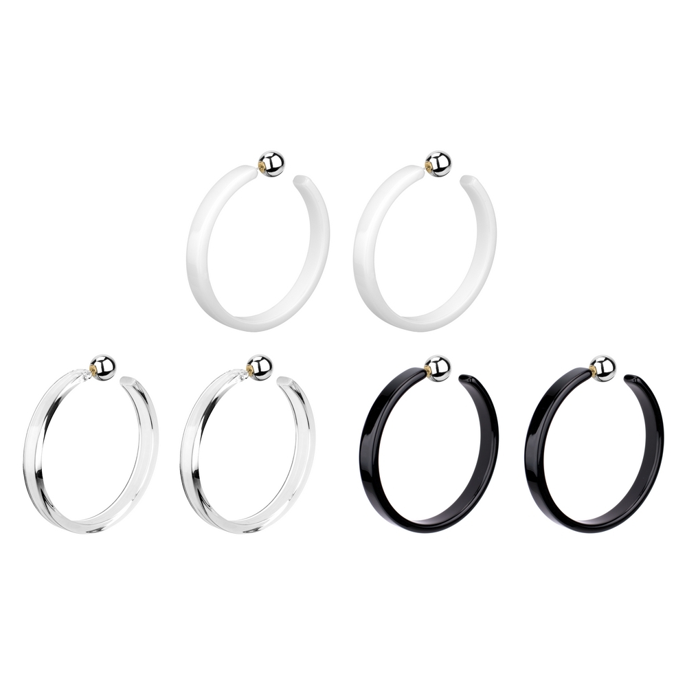 Hoop earring acrylic sleek