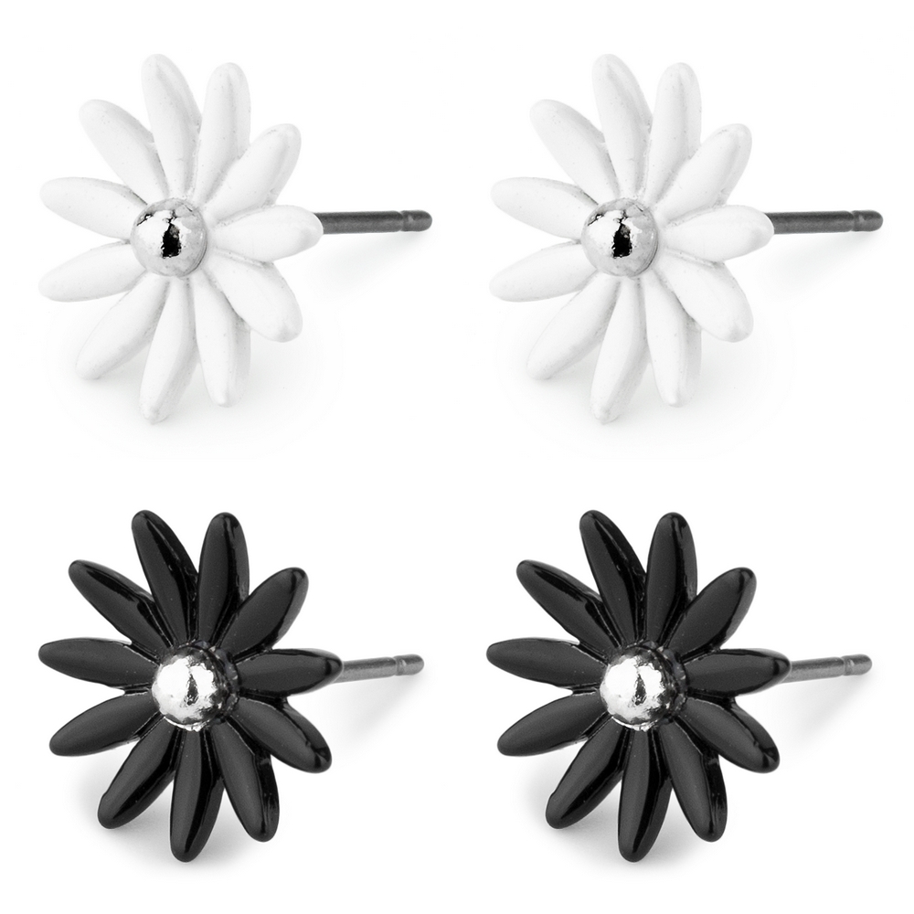 Stud earring acrylic petite daisy