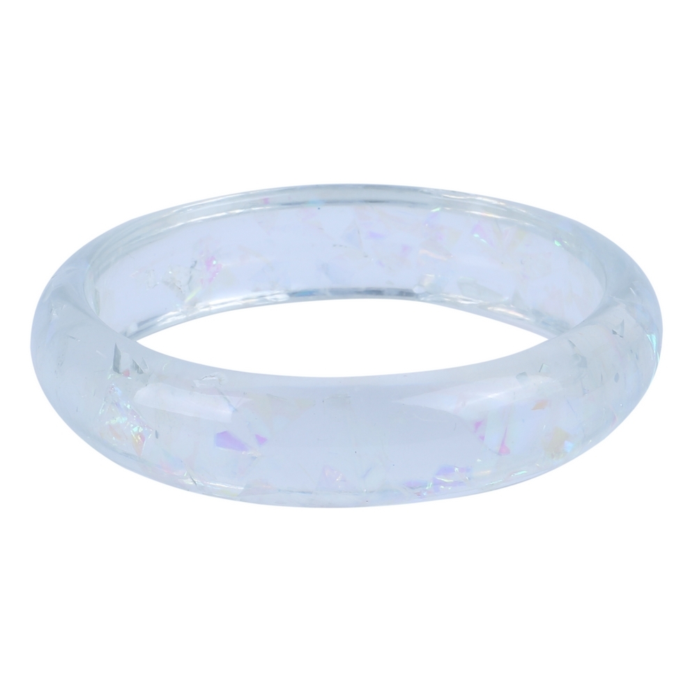 Bangle resin space dust wide off white