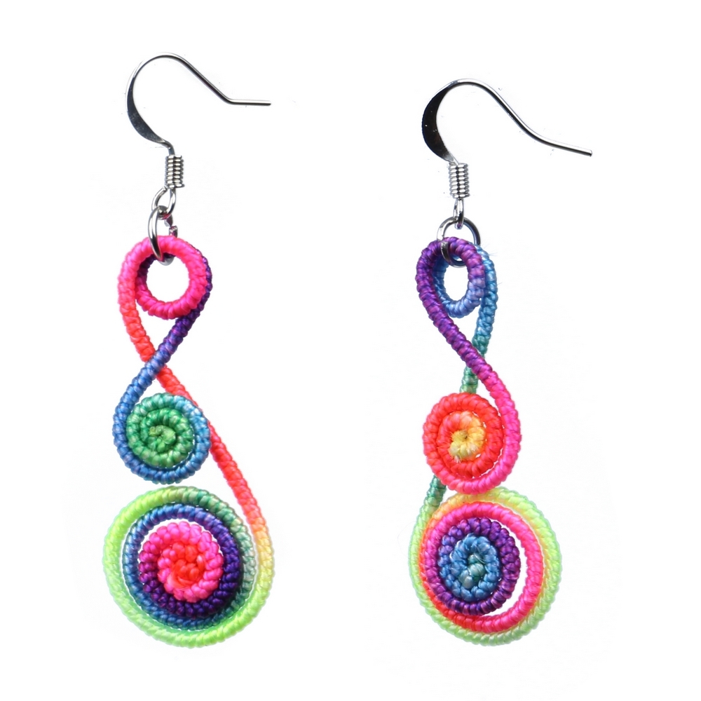 Drop earring fiesta twist multicoloured