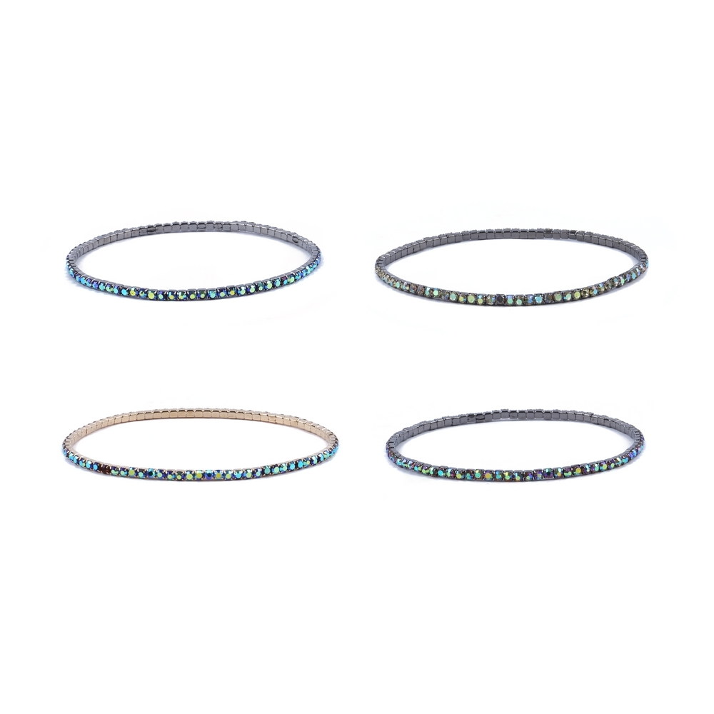 Bracelet crystal glass regal blue sparkle Multicoloured