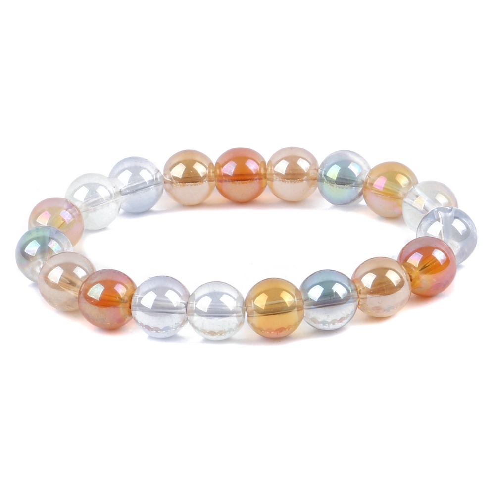 Bracelet glass rich 10mm multicoloured