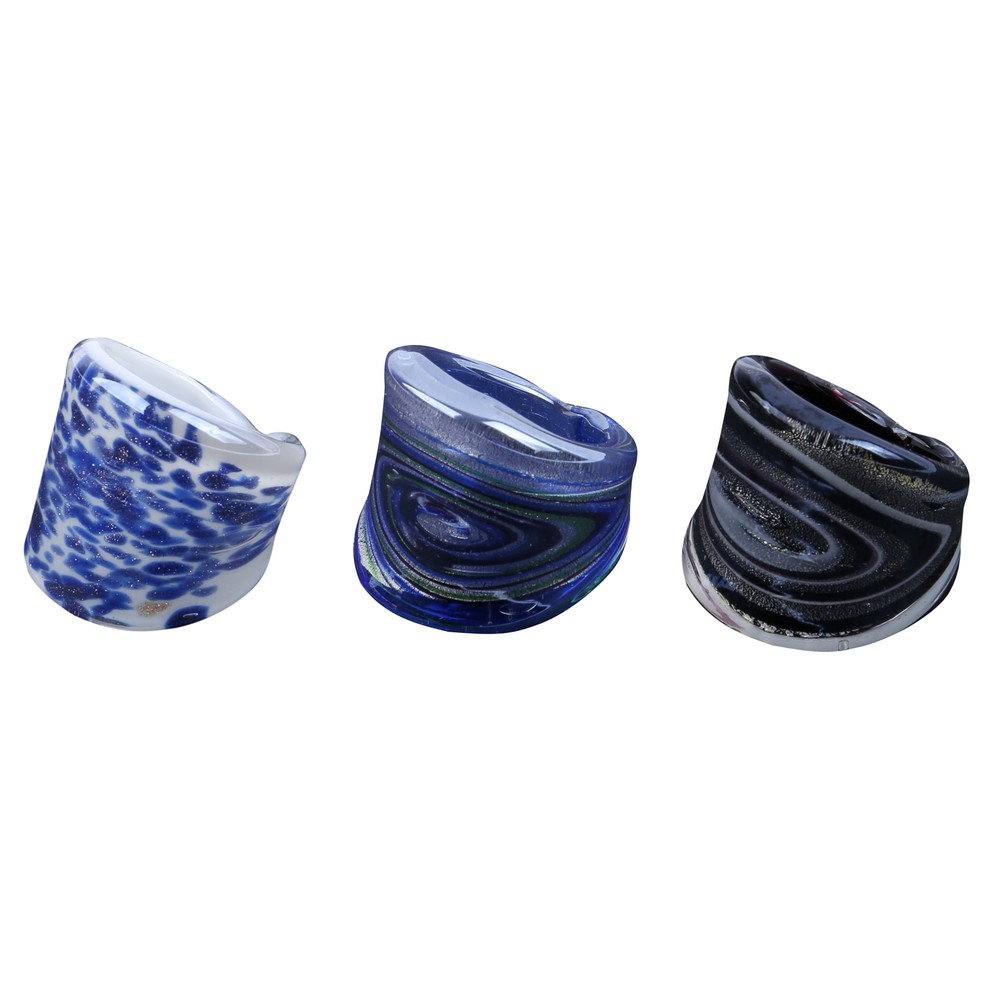 Ring glass deep ocean colour assorted colours