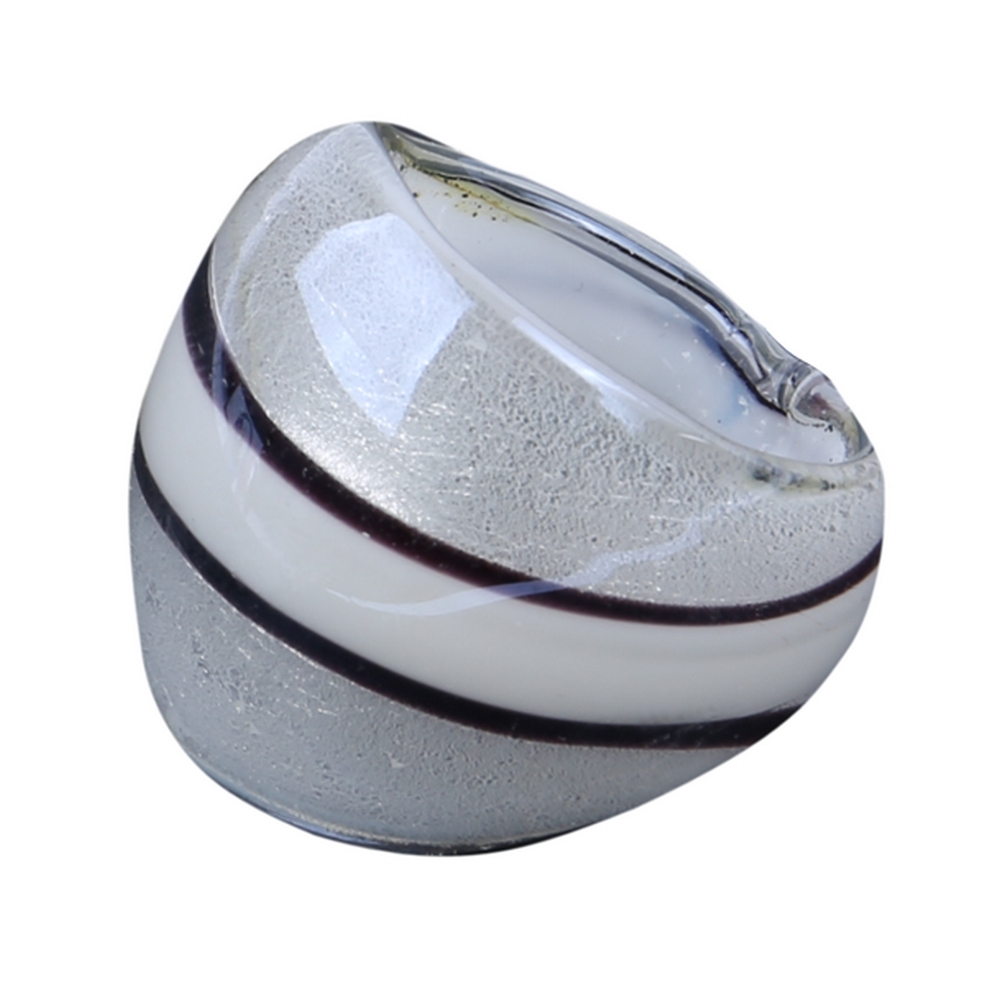 Ring glass mirror line colour white