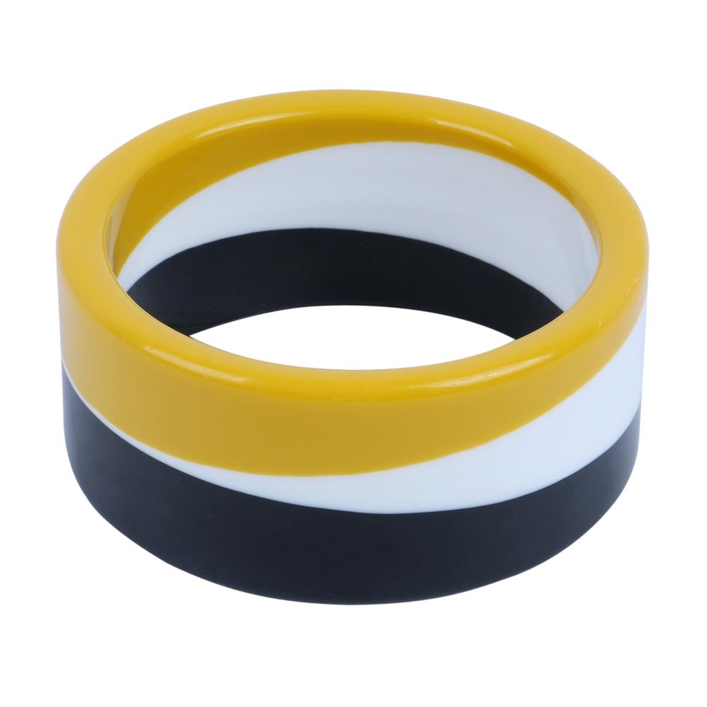 Bangle resin trisect yellow black