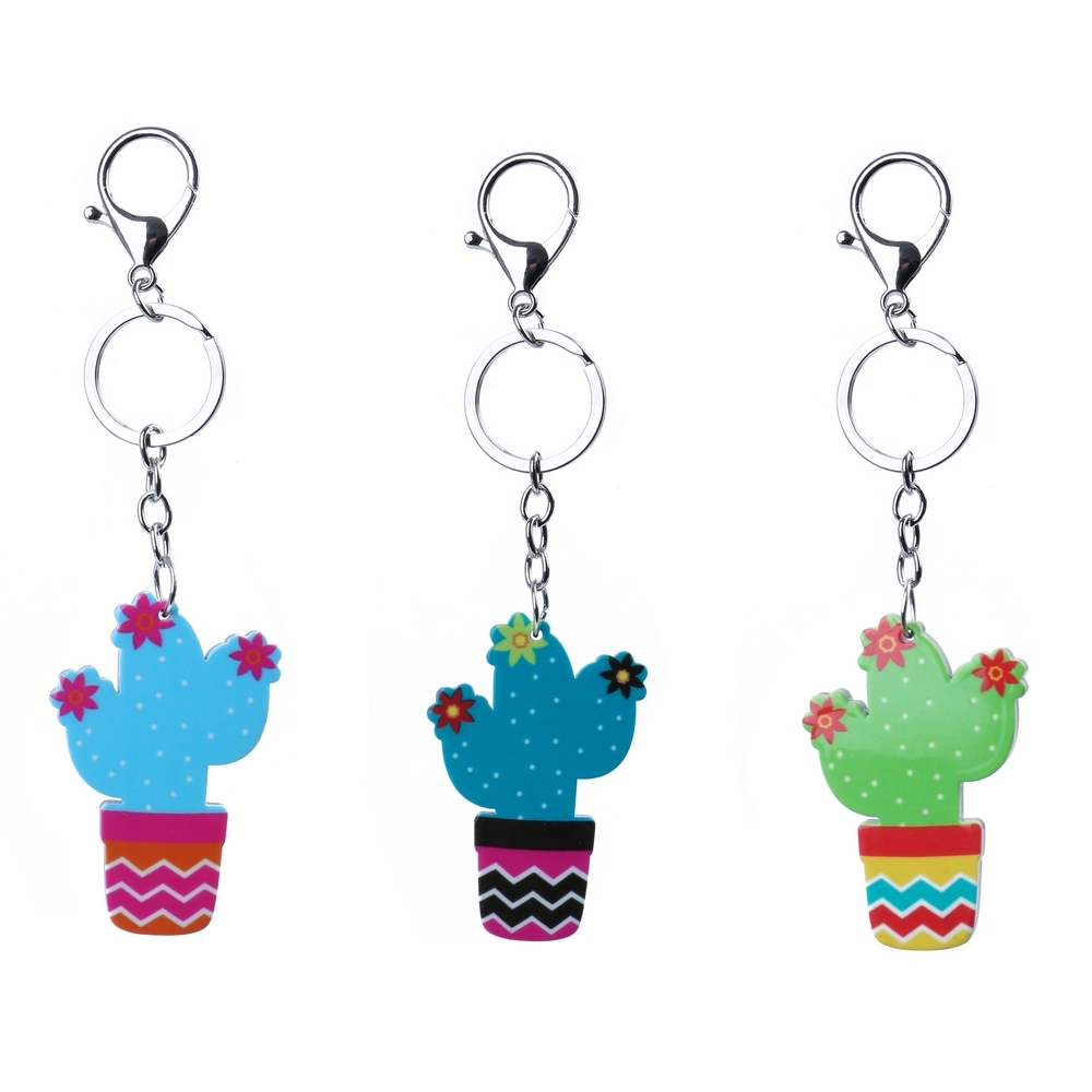 Keyring acrylic cactus