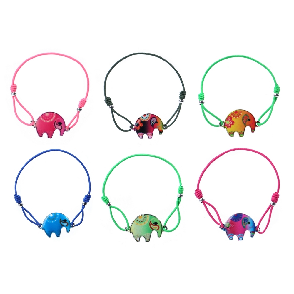 Bracelet enamel elephant