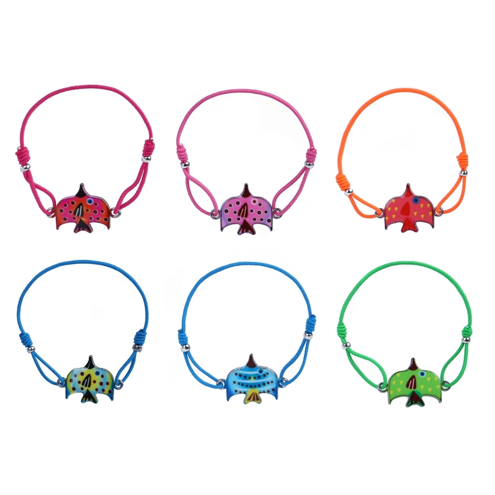 Bracelet enamel tropical fish