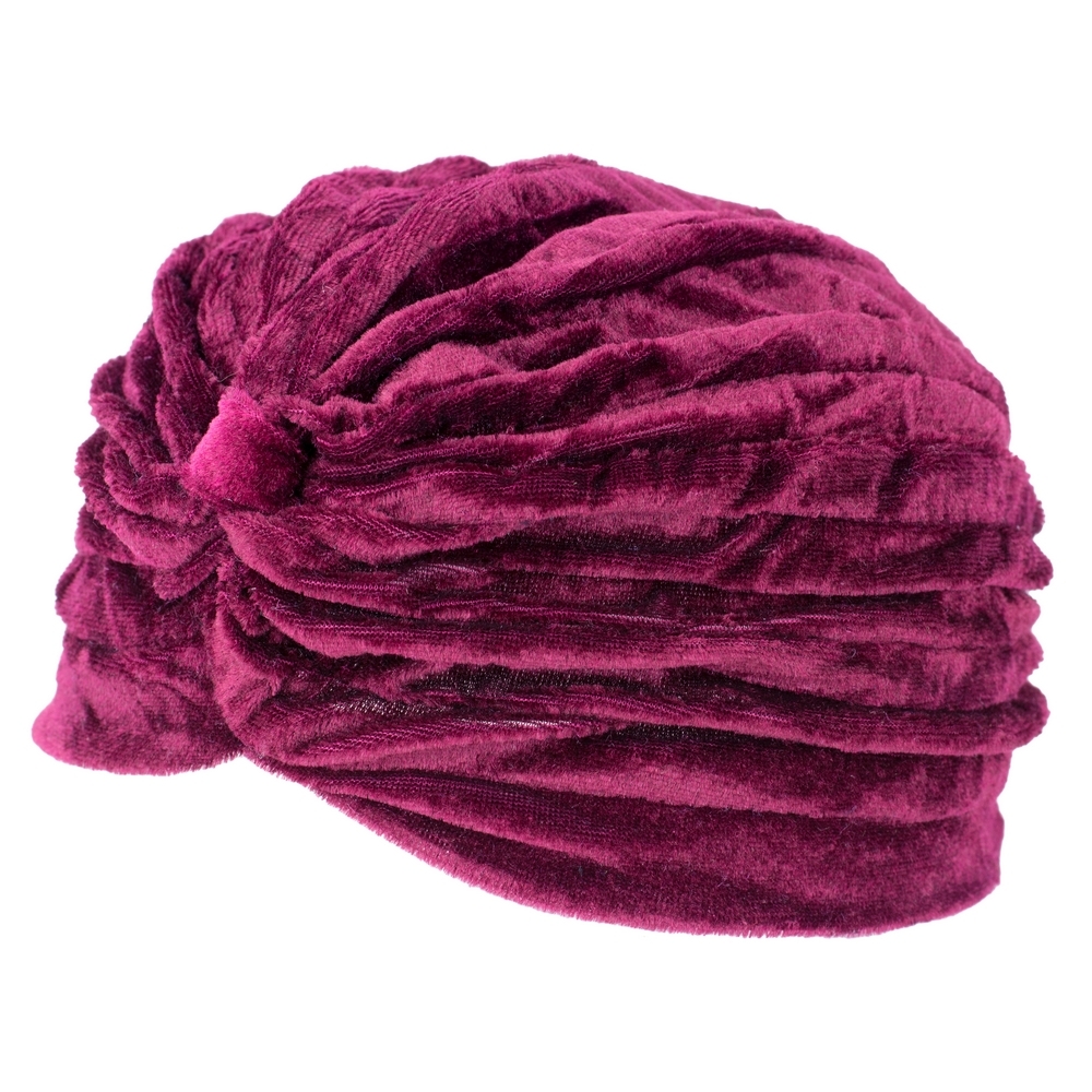 Hat velvet crimson strip red