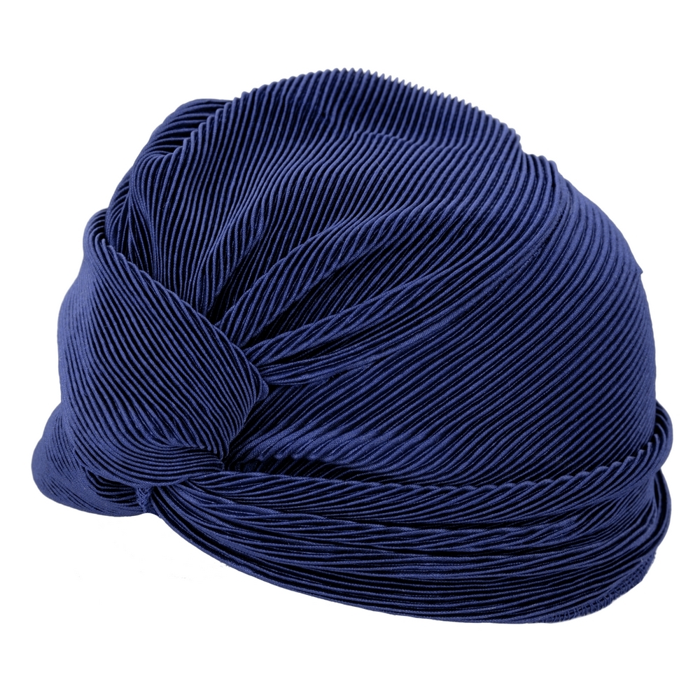 Hat ribbed twist navy blue
