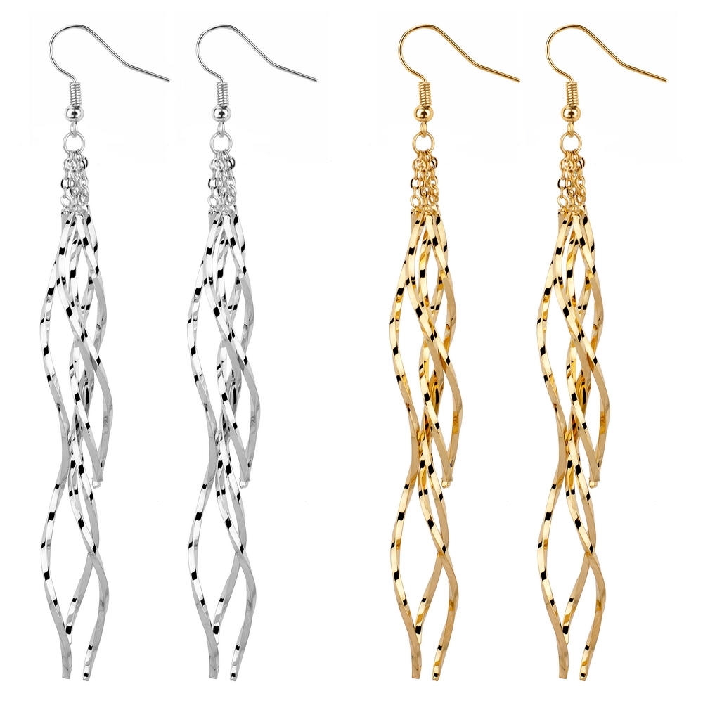 Drop earring wiggle line