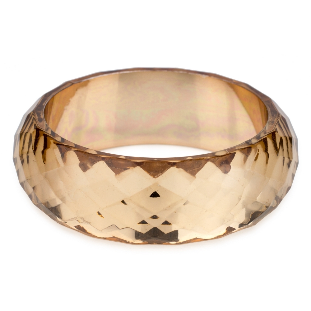 Bangle acrylic maxi faceted gold