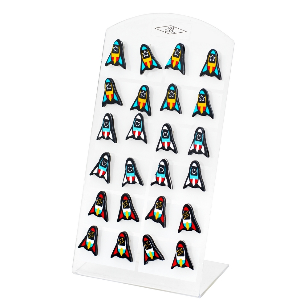 Stud earring acrylic rocket