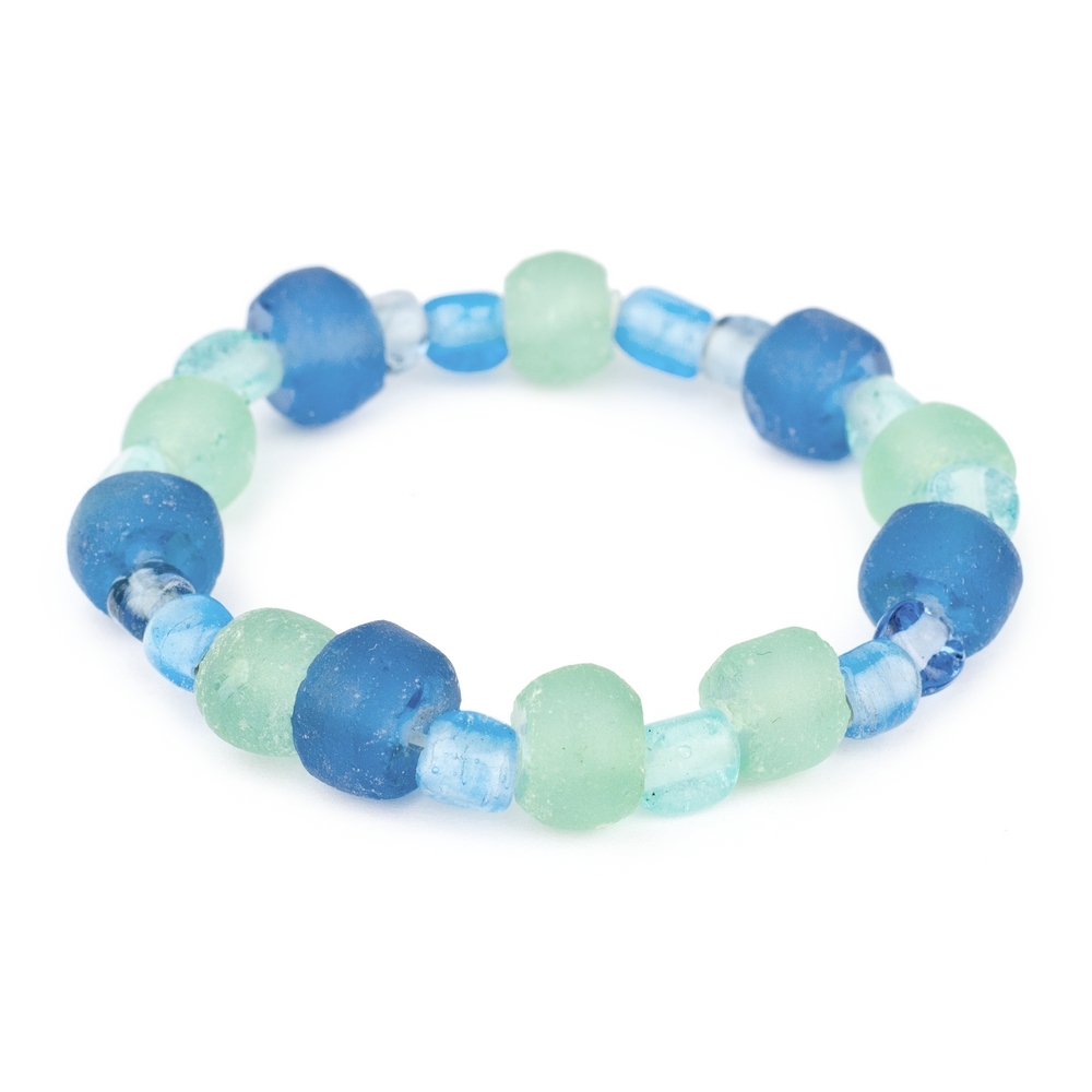 Bracelet deep sea glass blue