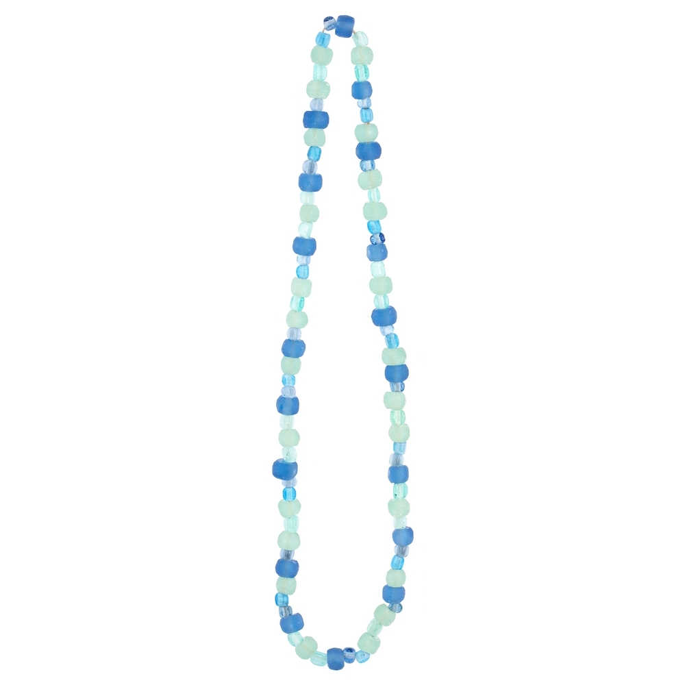 Necklace deep sea glass blue