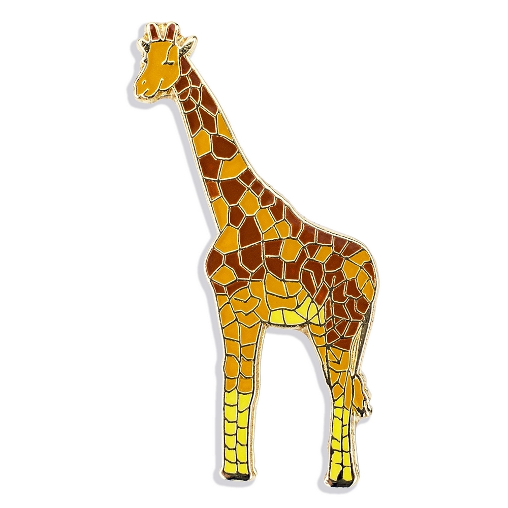 Clutch pin brooch giraffe gold