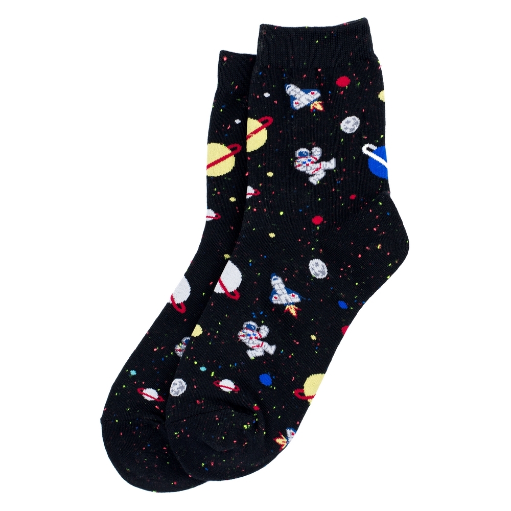 Socks cotton & spandex rocket launch black