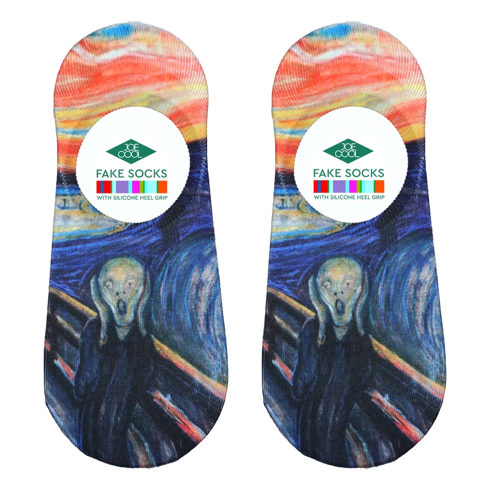 Socks no-show inspired by Munch The Scream multicoloured