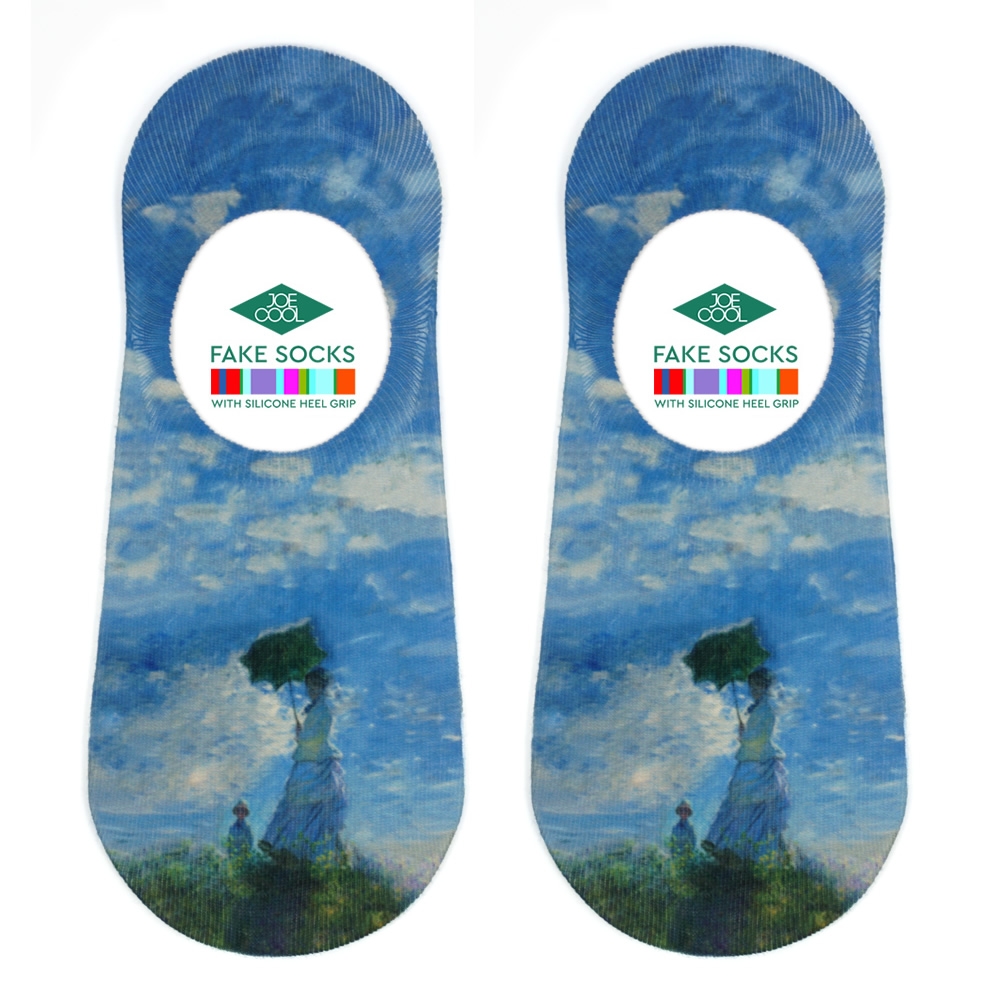 Socks no-show inspired by Monet Woman with a Parasol multicoloured