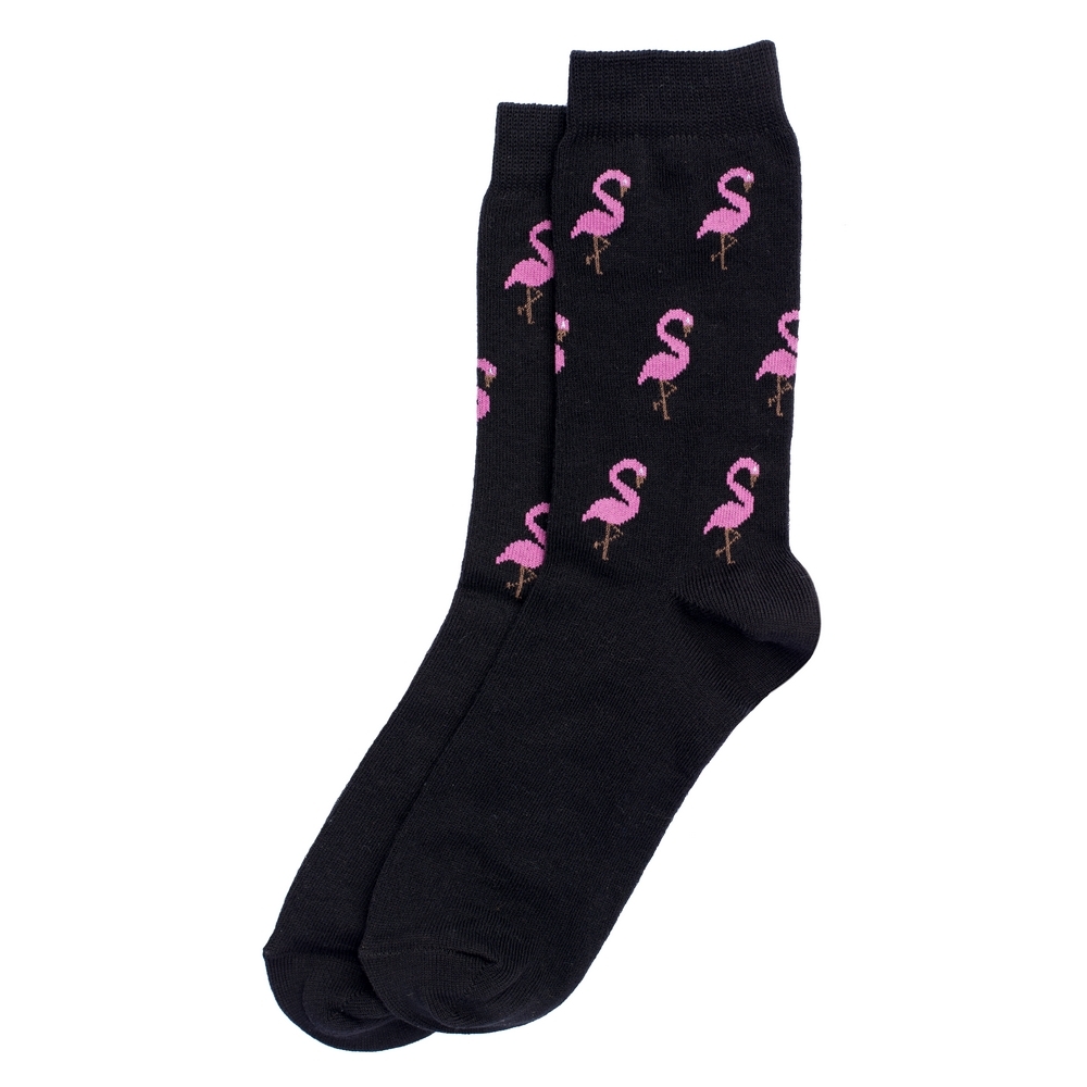 Socks cotton flamingo black