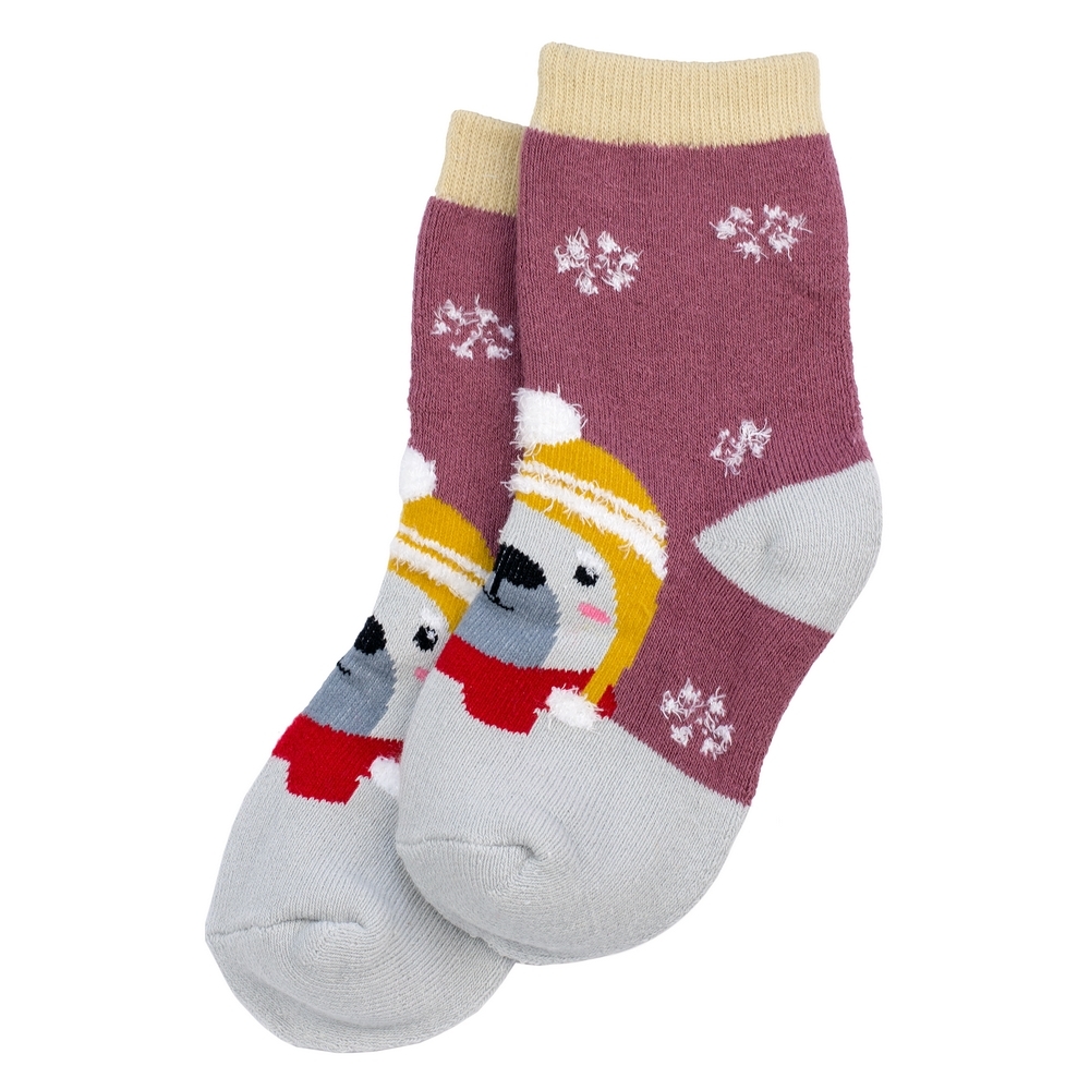 Socks cotton & spandex kids winter animals 3-5 years multicoloured