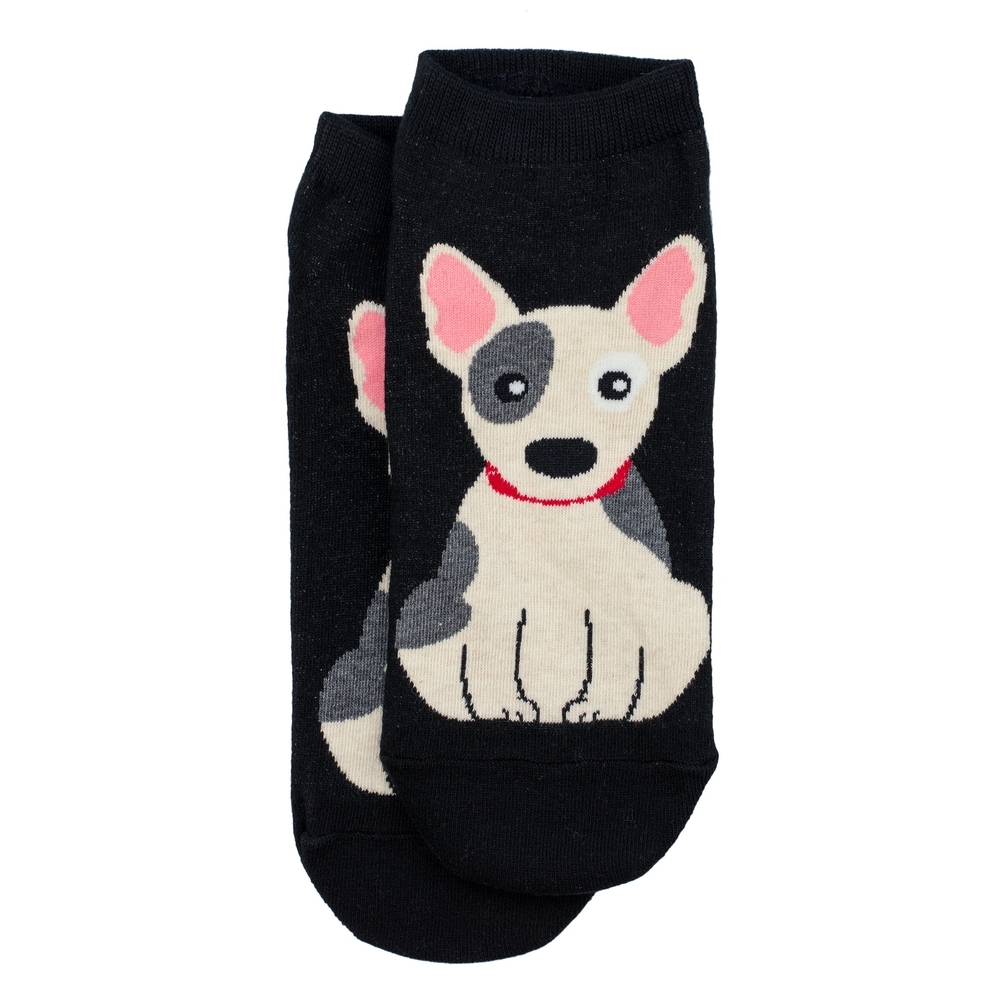 Socks cotton & spandex ankle bull terrier black
