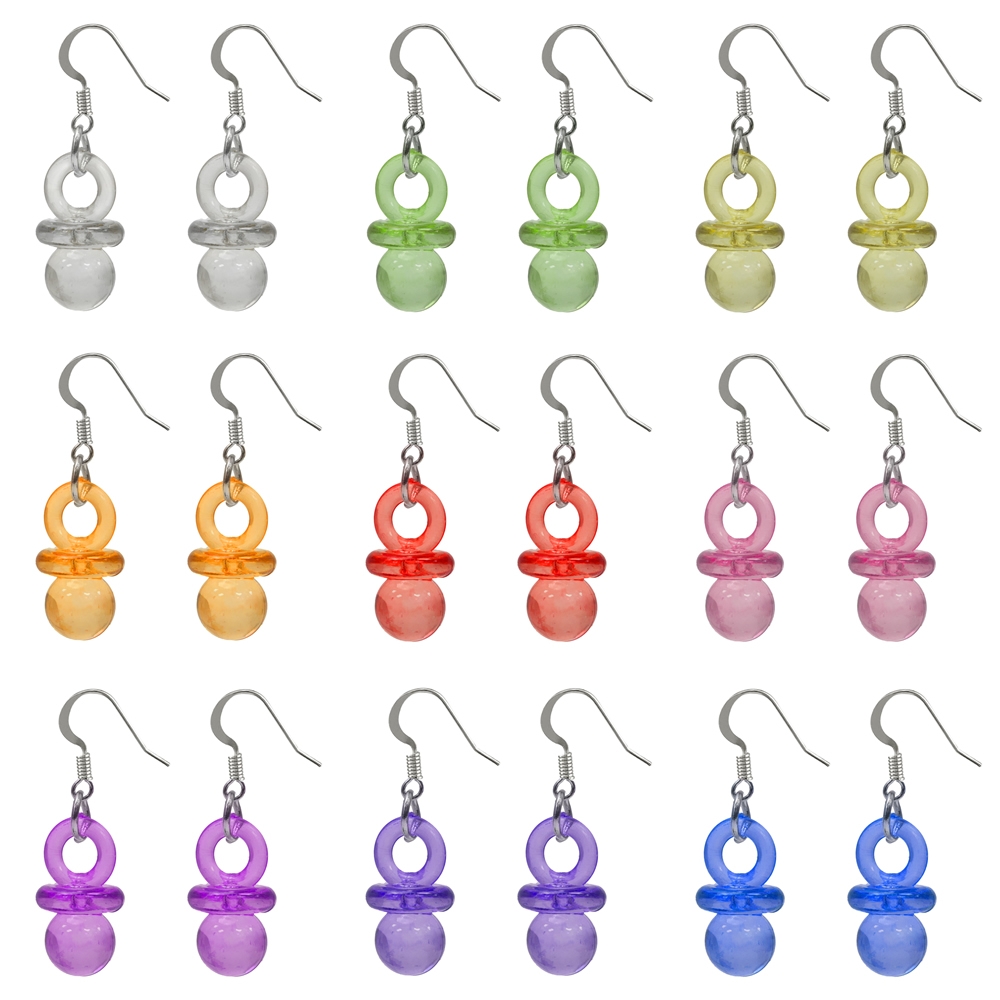 Drop earring acrylic neon dummies multicoloured