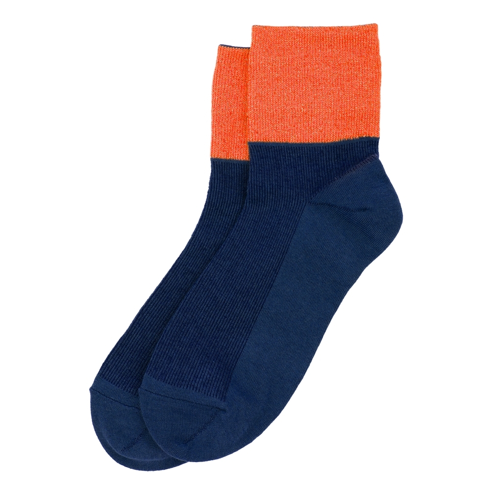 Socks cotton & spandex neon glitter orange