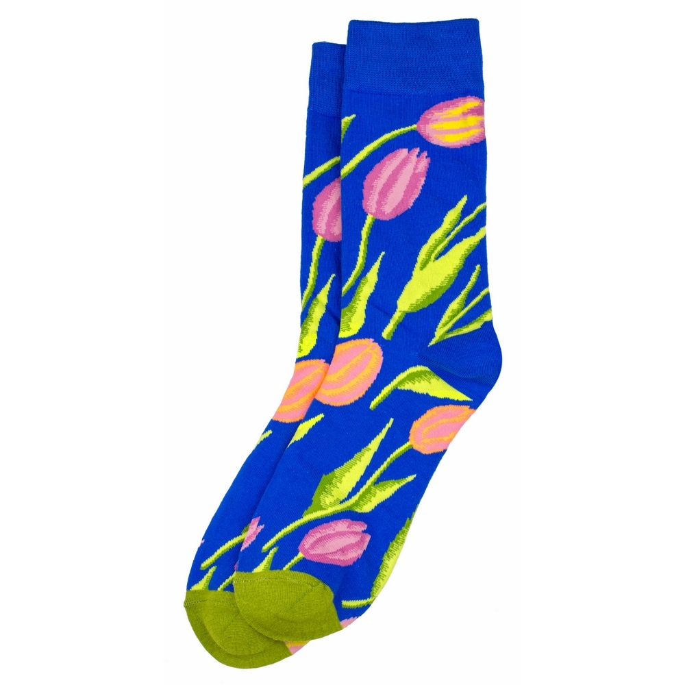 Socks cotton & spandex tulip blushing beauty blue