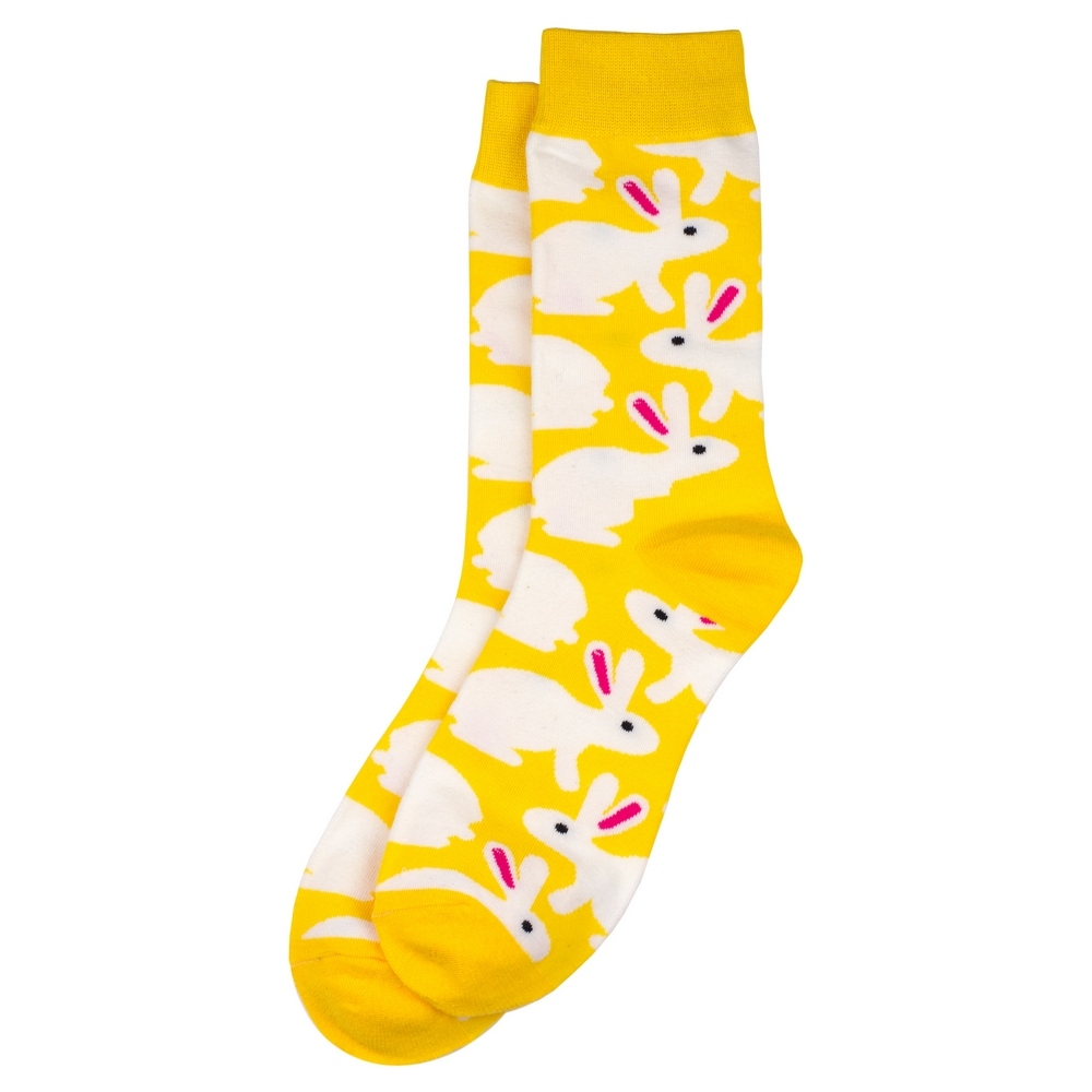 Socks cotton & spandex sunshine bunnies yellow