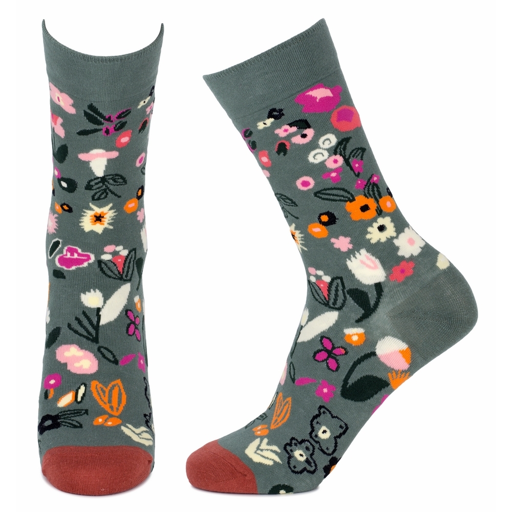 Socks cotton & spandex meadow flowers multicoloured - Image 2