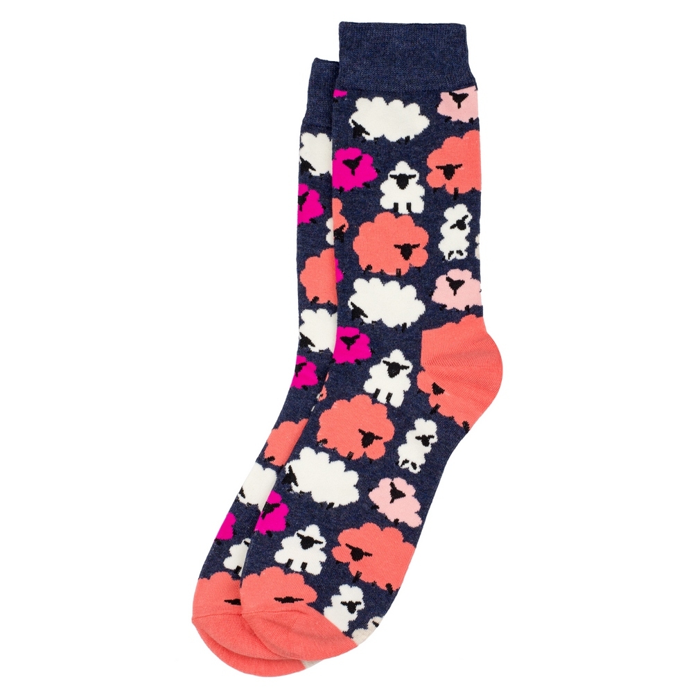 Socks cotton & spandex sheep flock grey