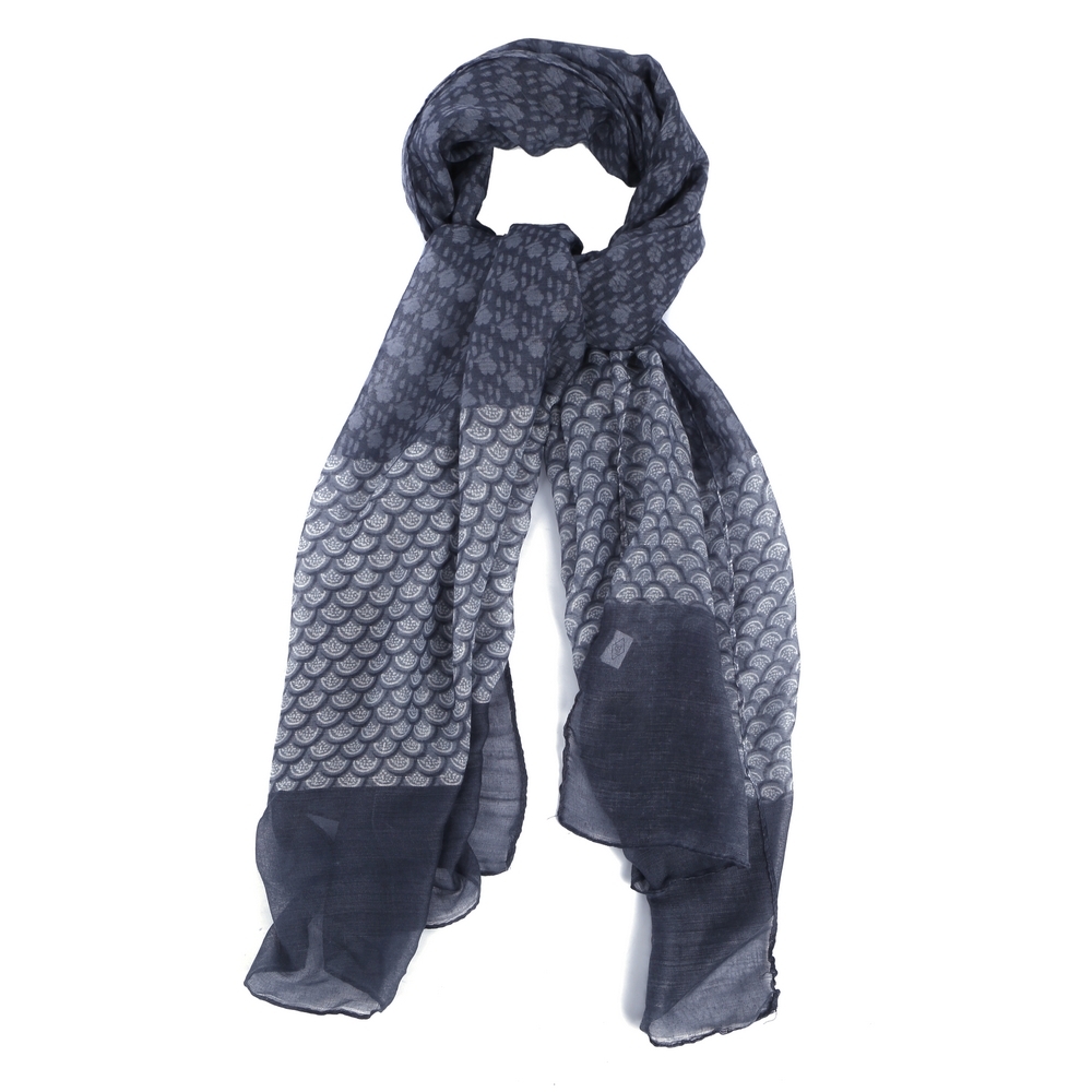Scarf japanese wave grey