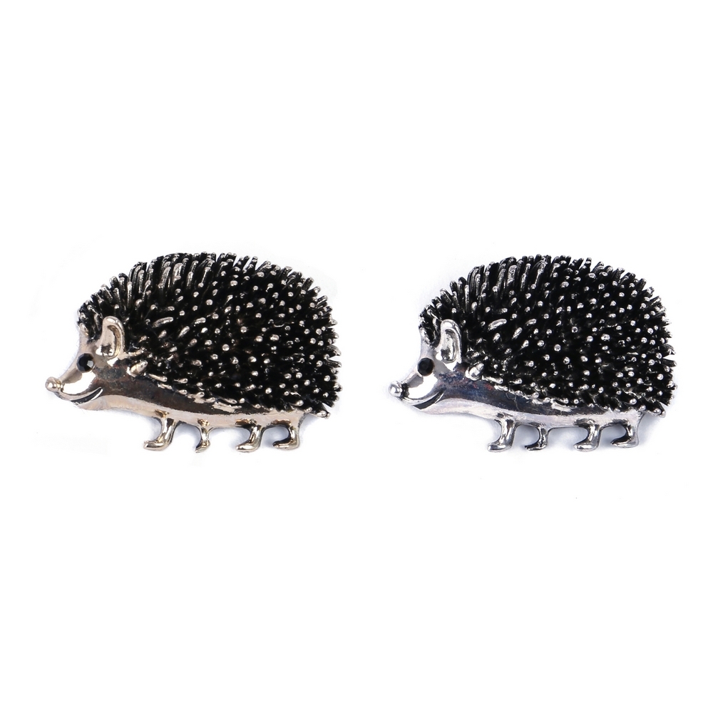 Brooch hedgehog silver & gold