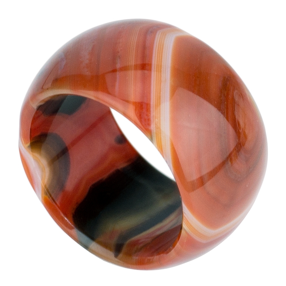 Ring stone agate red