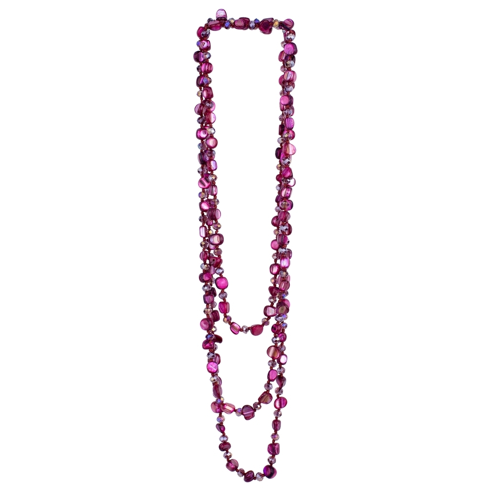Necklace stone delicate colour mix ruby red